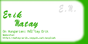 erik matay business card